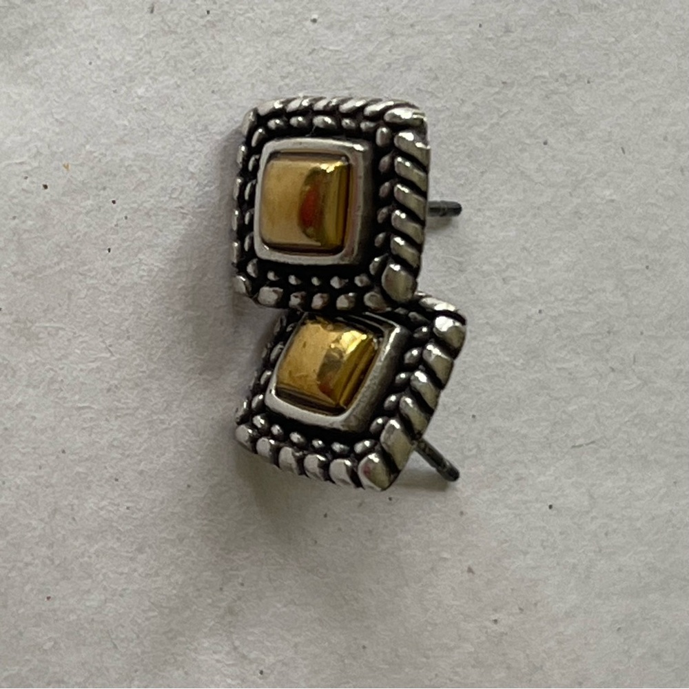 Brighton Silver and Gold Earrings